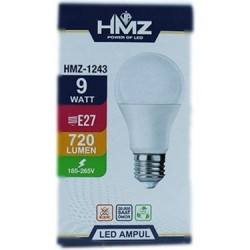 Hmz 9 Watt Led Ampul 720 Lümen Işık Gücü (Beyaz Renk - 1 Yıl Garanti)-(5 Adet Satışımız)