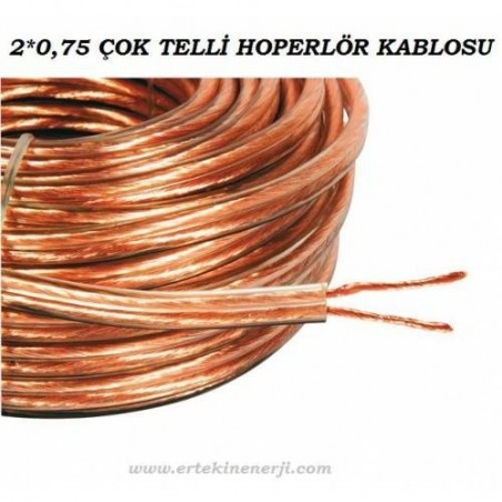 2X0,75 Şefaf Hoperlör Kablosu (10 Metre Satışımız)