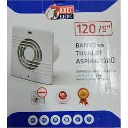 Horoz Banyo Ve Tuvalet Aspiratörü 12 cm 120 lük aspiratör (1 yıl garanti)