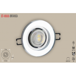 Cata CT-6555 Gu10 Ortanca Dekoratif Cam Spot Kasası