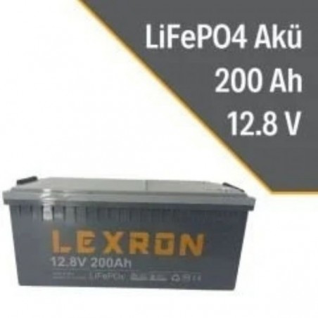 Lexron 200 Amper 12.8 Volt Lityum LifePO4 Akü (2 Yıl Garanti )