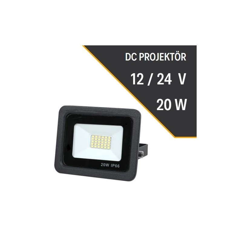 Lexron 20 Watt 12-24 Volt Dc Led Projektör (1 Yıl Garanti)