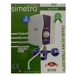 Simetra Premium Elektrikli Mutfak Tipi Şofben Ani Su Isıtıcısı (2 YIL GARANTİ)