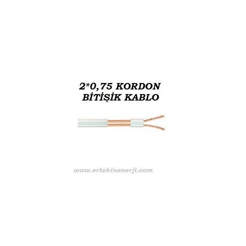 2X0,75 Kordon Kablo (1.sınıf 1.kalite)-(10 Metre Satışımız)