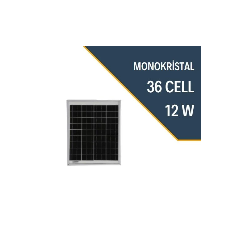 Lexron 12 Watt Monokristal Güneş Paneli Yüksek Verim (10 Yıl Garanti)