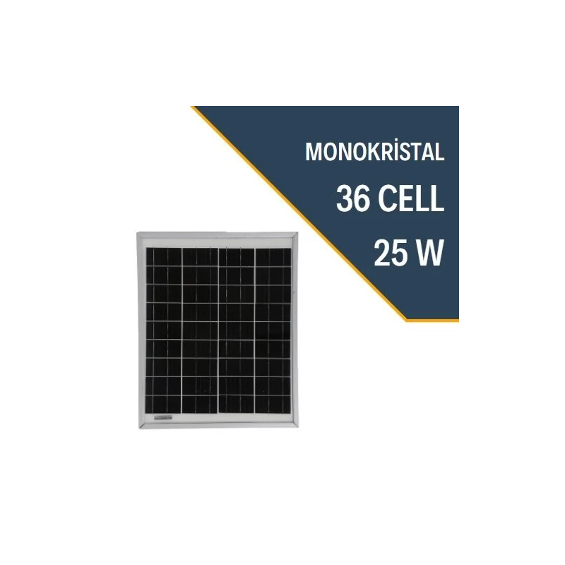 Lexron 25 Watt Monokristal Güneş Paneli Yüksek Verim (10 Yıl Garanti)