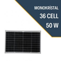 Lexron 50 Watt Monokristal Güneş Paneli Yüksek Verim (10 Yıl Garanti)