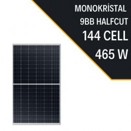 Lexron 465 Watt Half Cut Monokristal Güneş Paneli (Yüksek Verimli Güneş Paneli)(10 Yıl Garanti)