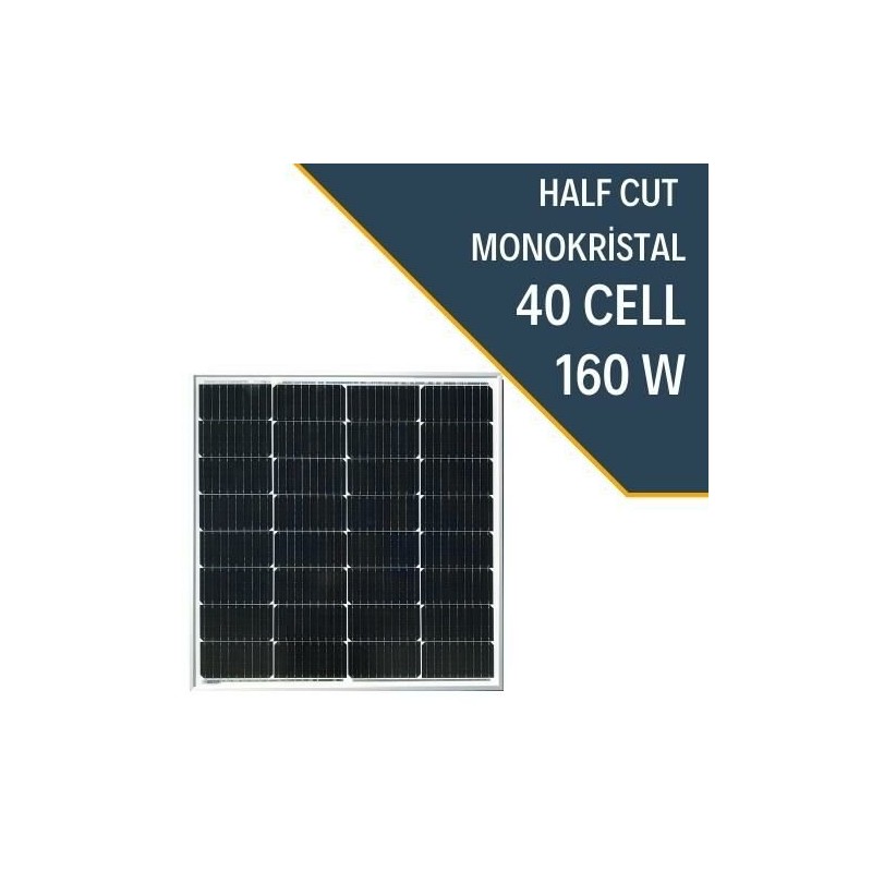 Lexron 160 Watt Half Cut Monokristal Güneş Paneli Yüksek Verim (10 Yıl Garanti )