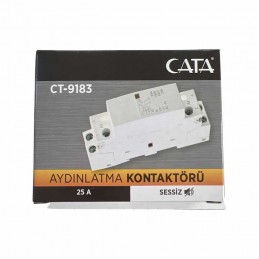 Cata CT-9183 Sessiz Aydınlatma Kontaktörü 25 Ah W Otomat Tipi