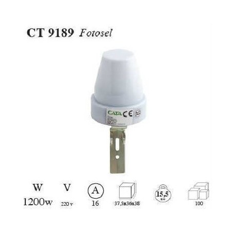 CATA Ct-9189 Işık Algılama Sensör Fotosel 1200 Watt 10 Ah