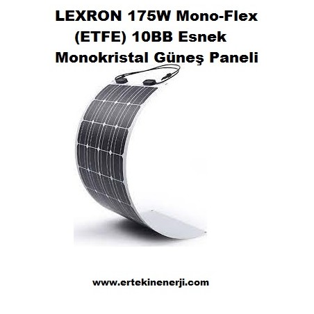 LEXRON 175W Mono-Flex (ETFE) 10BB Esnek Monokristal Güneş Paneli