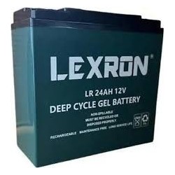 Lexron 12 Volt 24 Amper Jel Bisiklet Aküsü 1 Yıl Garanti)