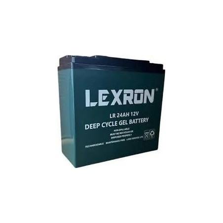 Lexron 12 Volt 24 Amper Jel Bisiklet Aküsü 1 Yıl Garanti)