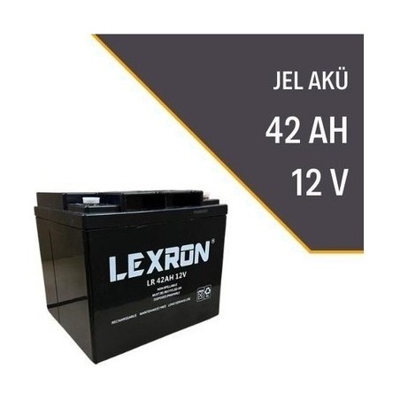 Lexron 12 Volt 42 Amper  Jel Akü (1 Yıl Garantili)