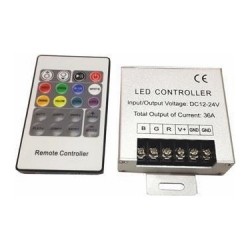 36 Amper RGB Şerit Led Kumanda Kontrol 12 Volt (16 Renk Çeşidi)-(1 Yıl Garanti)