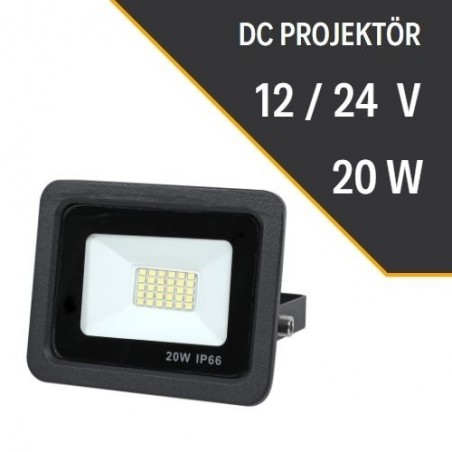 Lexron 20 Watt 12-24 Volt Dc Led Projektör (1 Yıl Garanti)