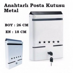 Anahtarlı Metal Posta Kutusu Kilitli Mektup Zarf (Kaliteli Yapı)